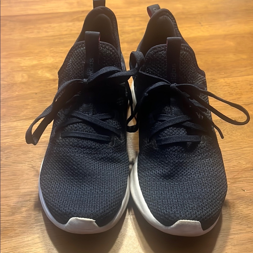 Adidas Navy Cloudfoam Sneakers with Mesh Upper and Sock-Like Fit
